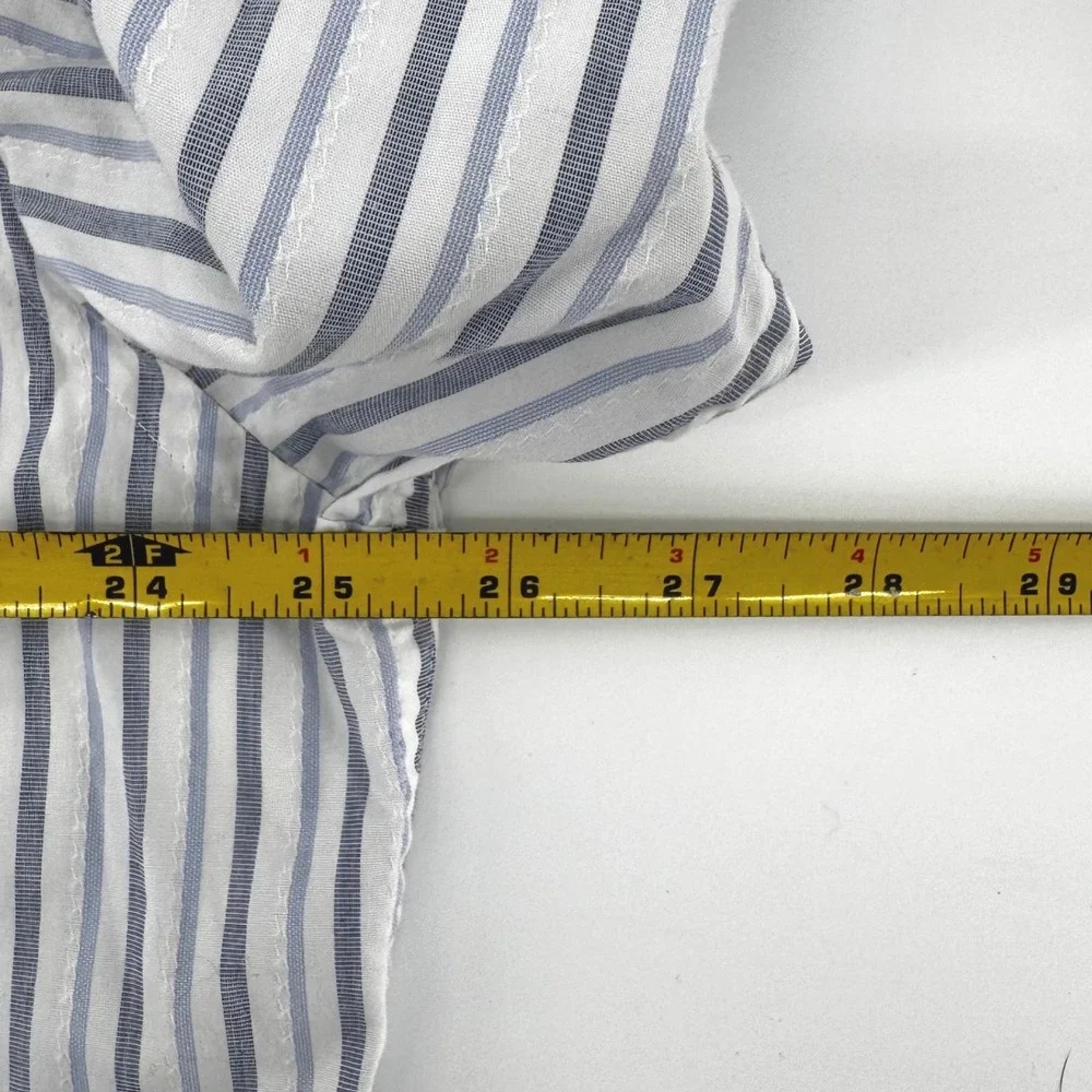 Banana Republic‎ Mens XL Blue Grey Striped Dress Shirt Long Sleeve Button Down